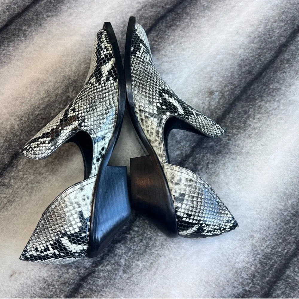 Sigerson Morrison Tabitha Snakeskin Print Cutout Bootie Boots